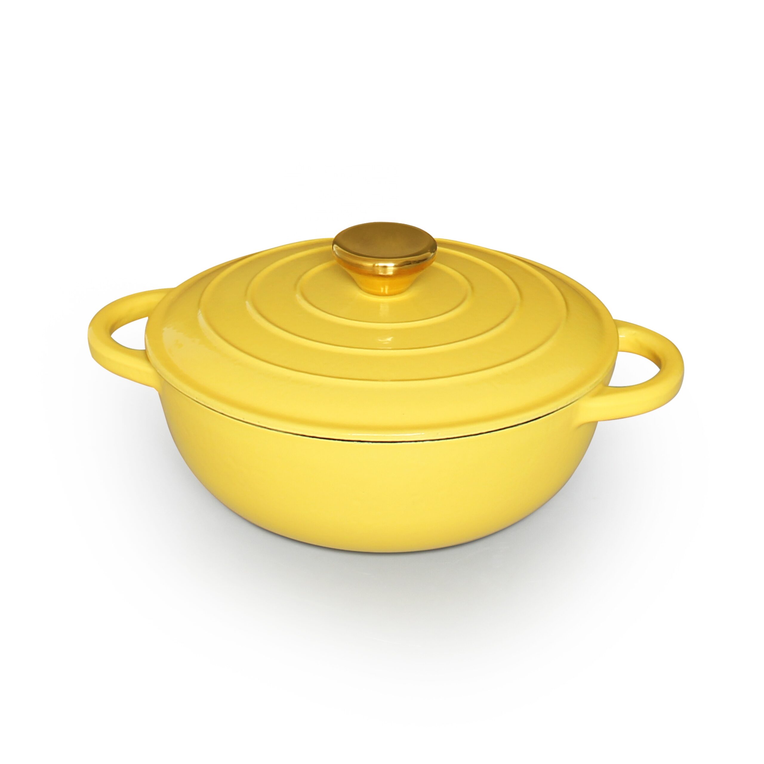 批发圆形厨房搪瓷锅砂锅铸铁荷兰烤箱搪瓷带盖Dia22 * h 8cm 2.1L