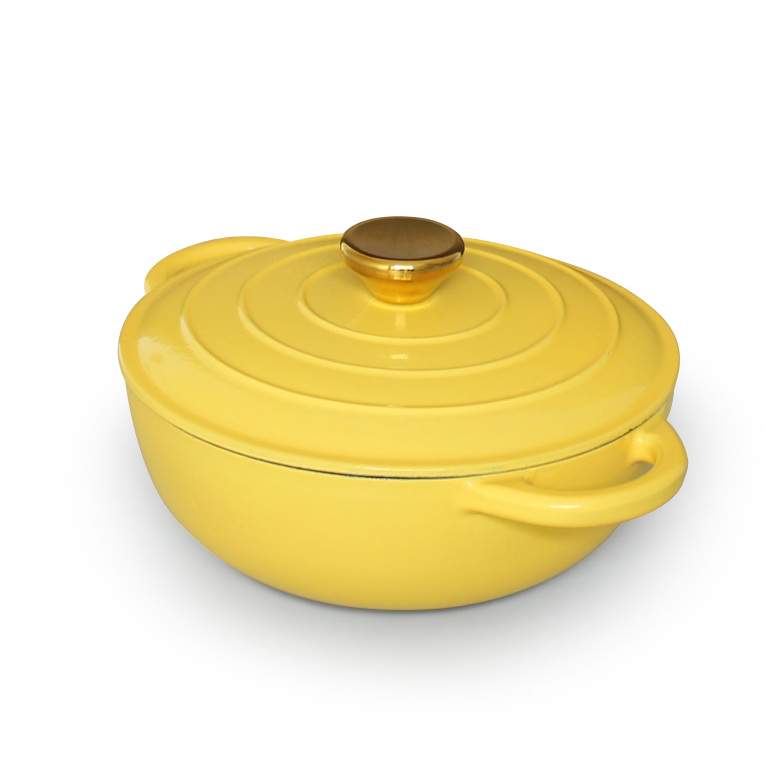 批发圆形厨房搪瓷锅砂锅铸铁荷兰烤箱搪瓷带盖Dia22 * h 8cm 2.1L - 图片 2