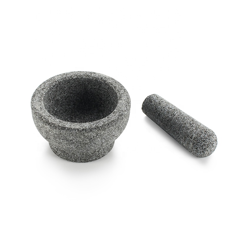 热销厨房工具高品质OEM天然花岗岩石材砂浆和杵 - 图片 3