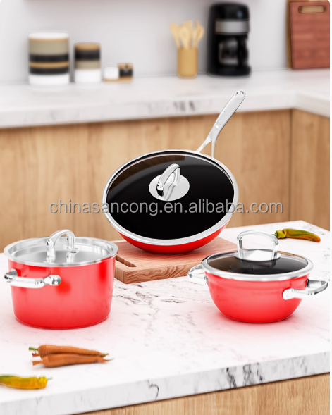 批发不锈钢搪瓷砂锅-多功能砂锅-健康无毒涂层-家庭大小汤/炖锅 - 图片 6